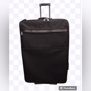 DKNY Large Black Rolling Soft Side Suitcase